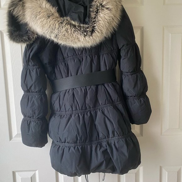*SOLD* Violanti Belted Winter Jacket with Optional Fur Hood - Picture 2 of 4